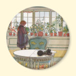 Flowers on the Windowsill by Carl Larsson magnets