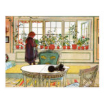 Flowers on the Windowsill by Carl Larsson Post Cards