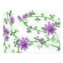 Flowers on Vines Postcard
