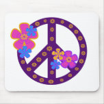 Flowers Peace Symbol mousepads