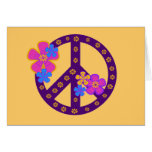 Flowers Peace Symbol T-shirts and Gifts Card