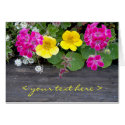 Flowers pink and yellow cards