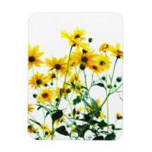 flowers rectangular magnets