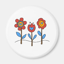 flowers refrigerator magnets