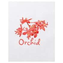 Flowers Salmon Tinted Text Ground Orchid Flyer Design