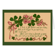 Flowers & Shamrocks - Card