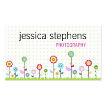 Flowers, simplistic business card