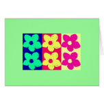 Flowers Two by Three, green Card