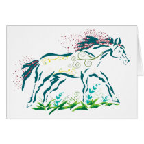 Flowery Horse card