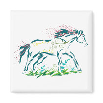 Flowery Horse magnet