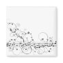 Flowery Music Fridge Magnet