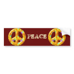 Flowery Peace Sign bumper stickers
