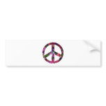 flowery peace symbol bumper stickers