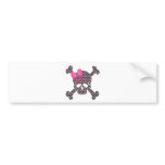 Flowery Skull bumper stickers