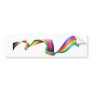 flowing abstract rainbow ribbon design bumper stickers