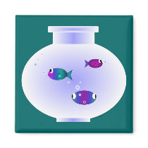 Flsh Bowl Fridge Magnet