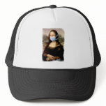 Flu Season Mona Lisa with Mask Hats