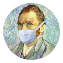 Flu Season Van Gogh With Mask stickers