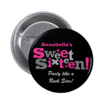 Fluctuating Type Sweet 16 Button