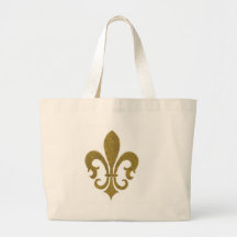 Fluer De Lis Beach Tote Canvas Bag