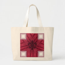 Fluer Red Cross Tote Bags