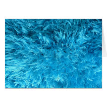 Fluffy Blue Fur Greeting Cards