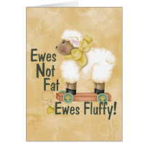 Fluffy Ewes Greeting Cards
