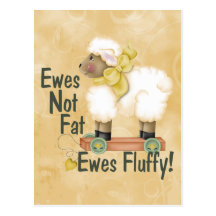 Fluffy Ewes Post Card