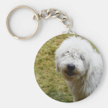 Fluffy Frizzy Bad Hair Day Dog Key Chain