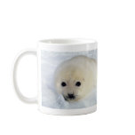 Fluffy Harp Seal Pup mugs