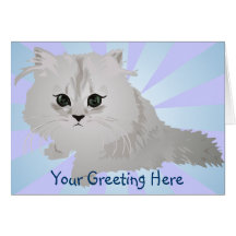 Fluffy Kitten Greeting Card