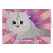 Fluffy Kitten Greeting Card