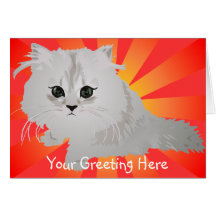 Fluffy Kitten Greeting Card