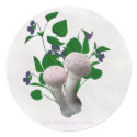 Fluffy Pink Mushrooms Violets Stickers
