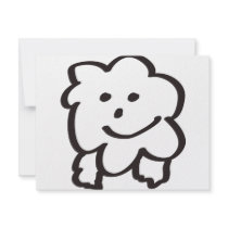 fluffy sheep personalized invite
