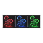Fluorescence Triptych (Together) Gallery Wrapped Canvas