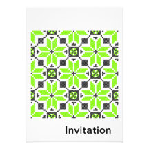 Fluorescent Fresh Green Lemon  Invitation