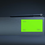 fluorescent green business cards