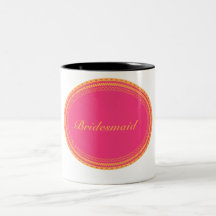 Fluorescent Neon Flourishes Wedding Favour Mug