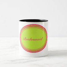 Fluorescent Neon Flourishes Wedding Favour Mug
