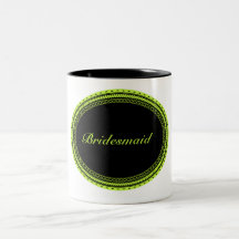 Fluorescent Neon Flourishes Wedding Favour Mug
