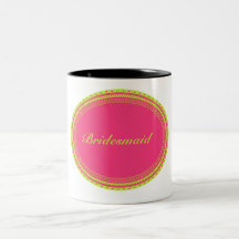 Fluorescent Neon Flourishes Wedding Favour Mug