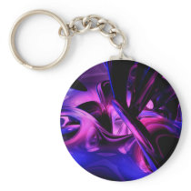 Fluorescent Passions Abstract Keychain