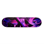 Fluorescent Passions Abstract Skateboard