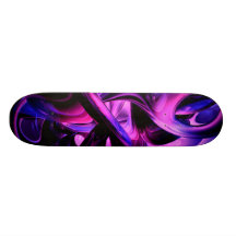 Fluorescent Passions Abstract Skateboard
