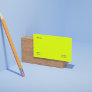 fluorescent yellow business card