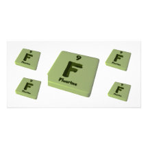 Fluorine F Photo Greeting Card