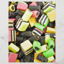 Fluro-coloured liquorice full colour flyer