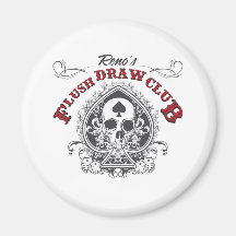 Flush Draw Club Fridge Magnet
