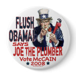 Flush Obama Joe the Plumber Button